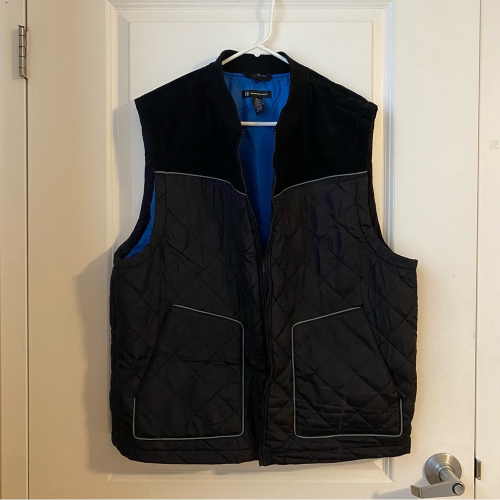 INC International Concepts black & blue vest
